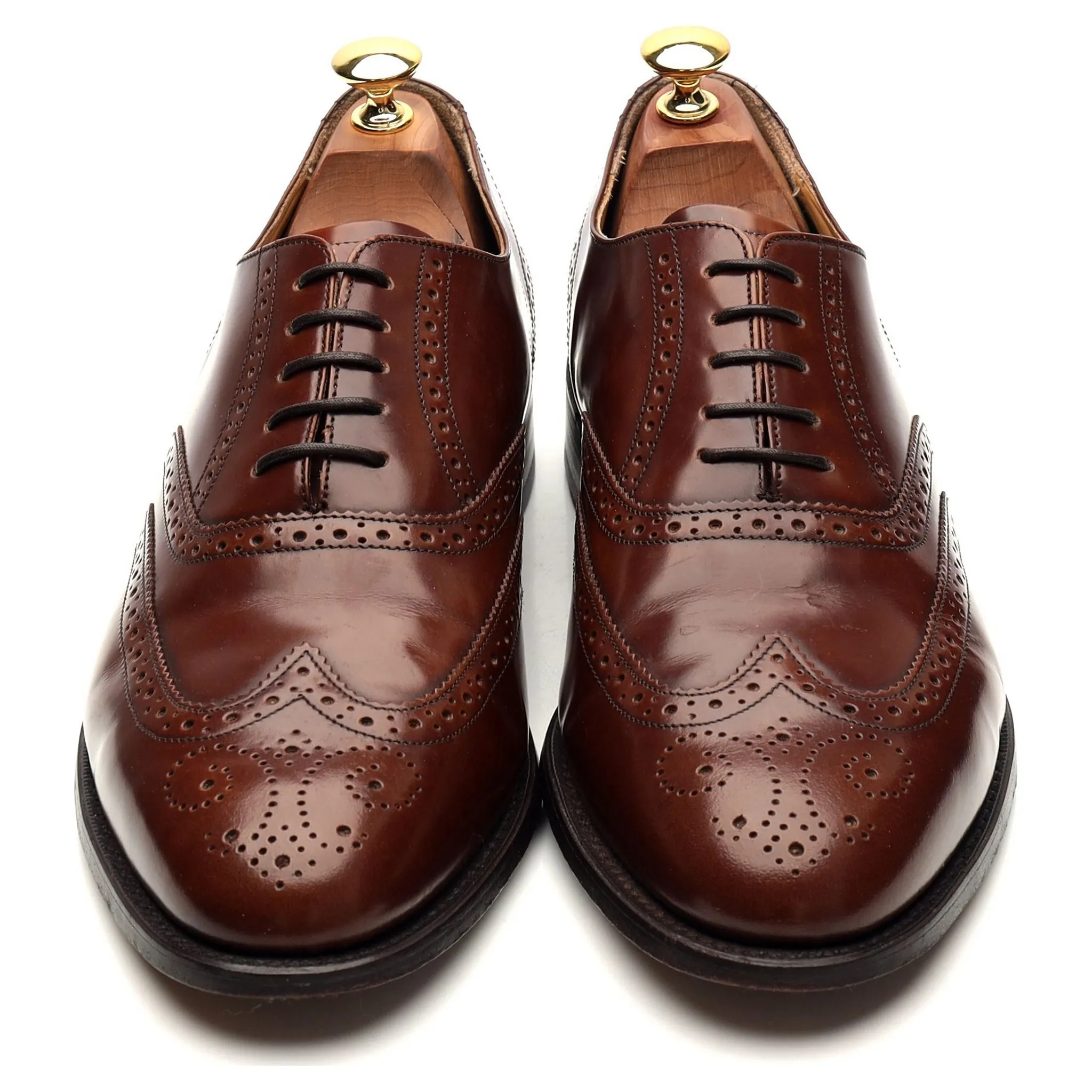 '664227' Brown Leather Oxford Brogues UK 9 G