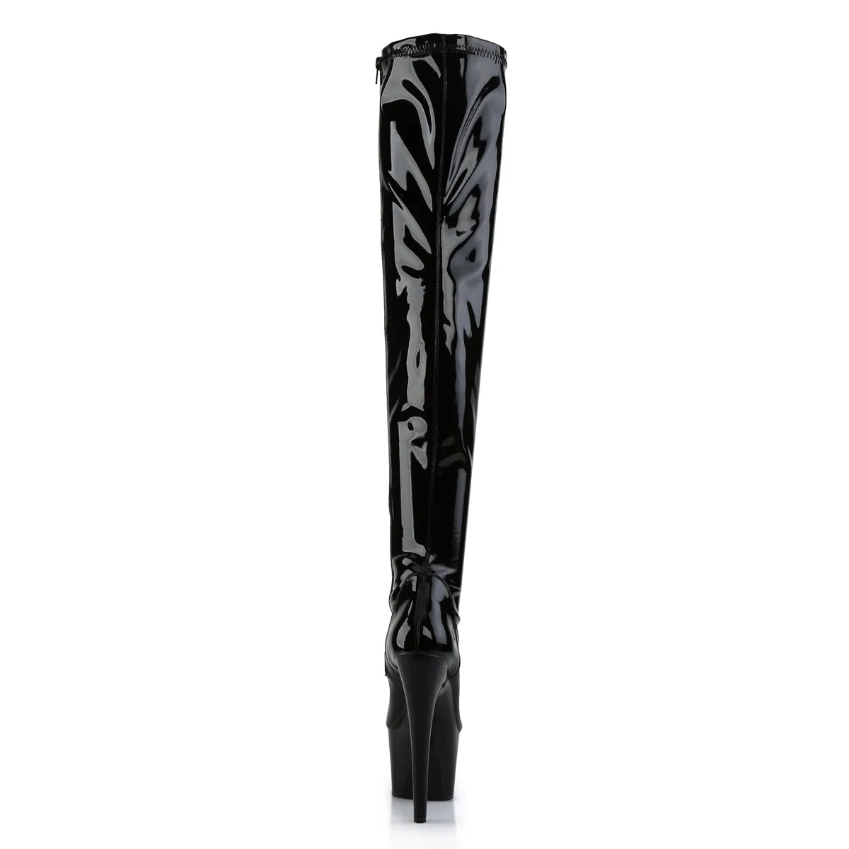 Adore Thigh High Platform Boots Black PA
