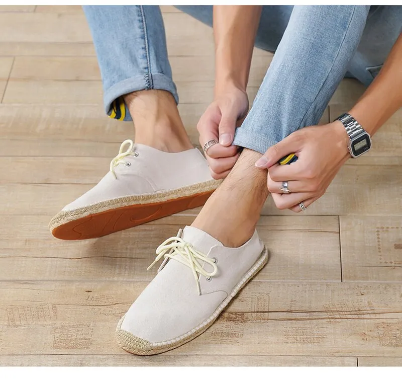 Aidase New Fashion Loafers Men Flats Brand Canvas Shoes Flat Male Lazy Shoes Mens Casual Shoes Black Beige Blue Big Size 45 A4829