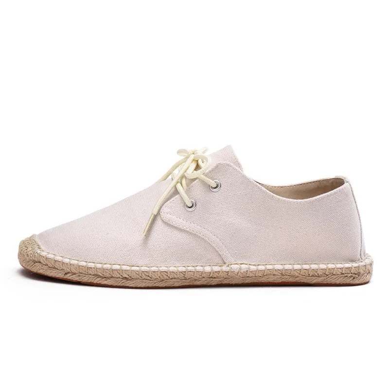 Aidase New Fashion Loafers Men Flats Brand Canvas Shoes Flat Male Lazy Shoes Mens Casual Shoes Black Beige Blue Big Size 45 A4829