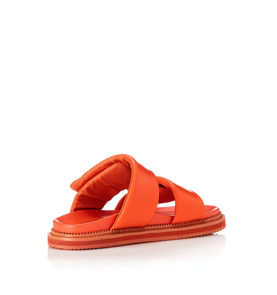 ALIAS MAE Womens Parlo Leather Sandals Orange Leather