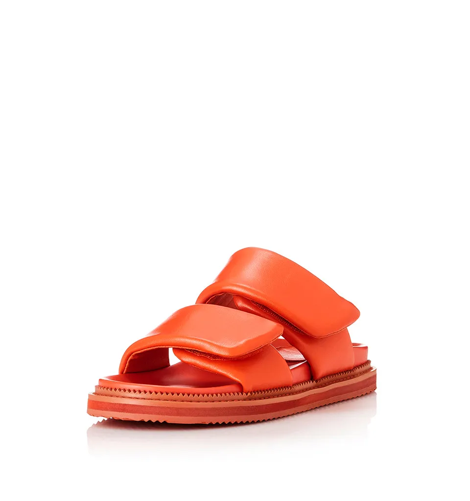 ALIAS MAE Womens Parlo Leather Sandals Orange Leather