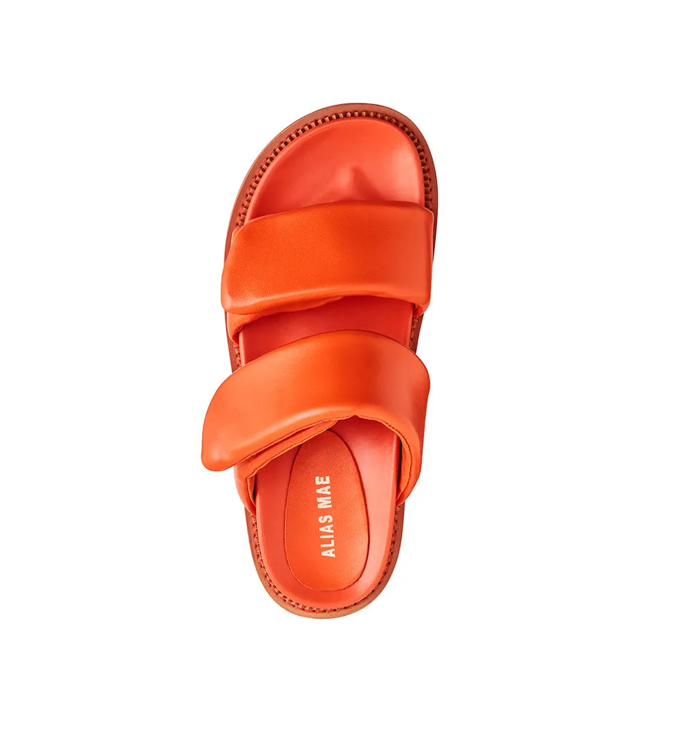 ALIAS MAE Womens Parlo Leather Sandals Orange Leather