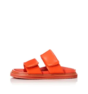 ALIAS MAE Womens Parlo Leather Sandals Orange Leather