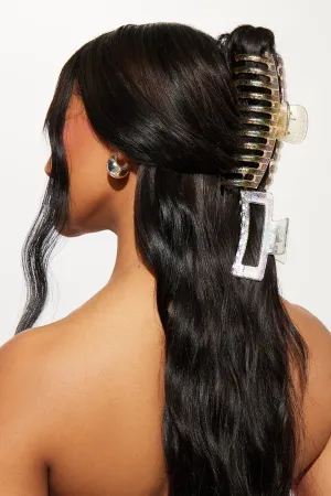 All The Glitter 2 Piece Claw Clip Set - Multi Color