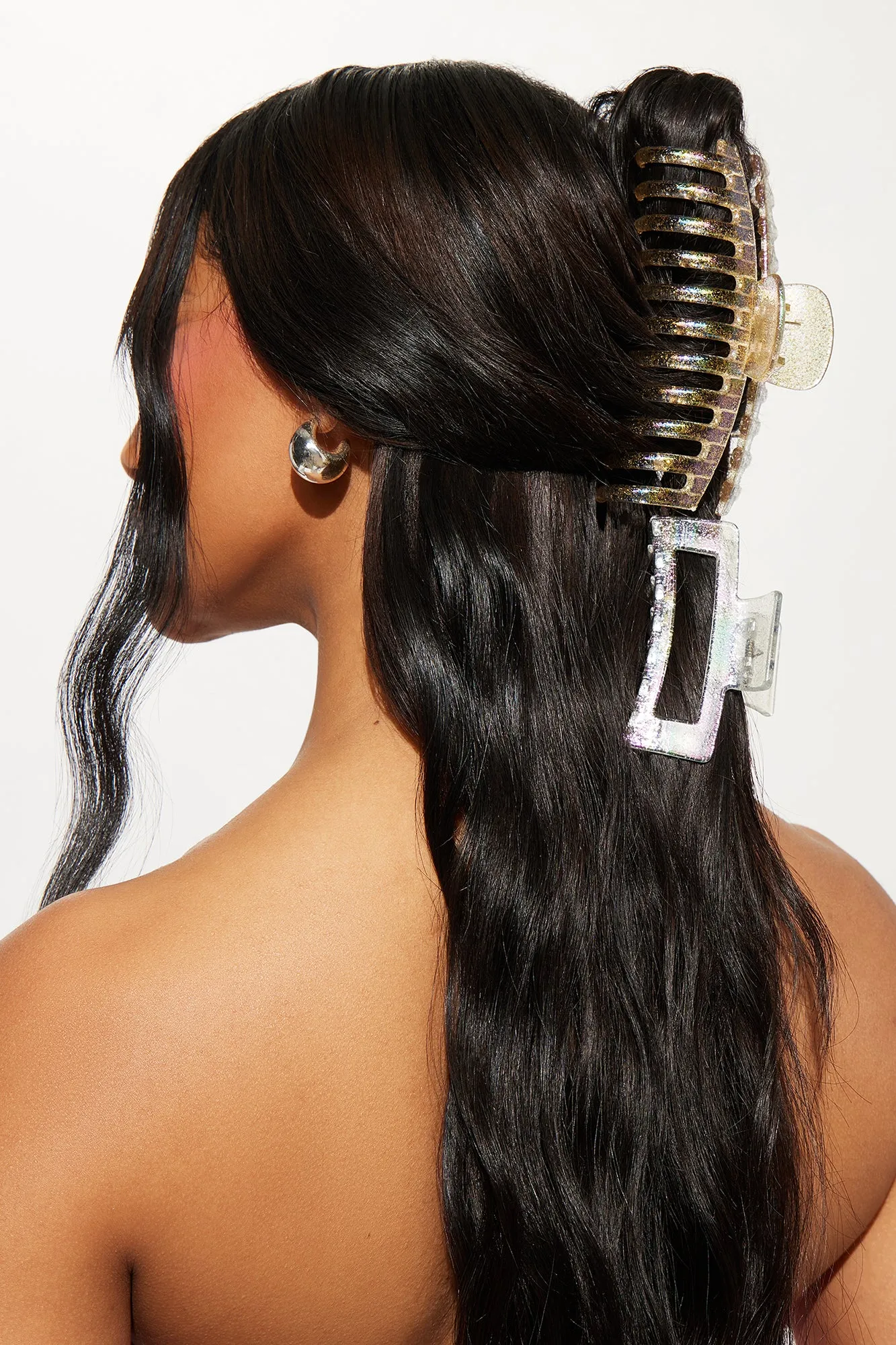 All The Glitter 2 Piece Claw Clip Set - Multi Color