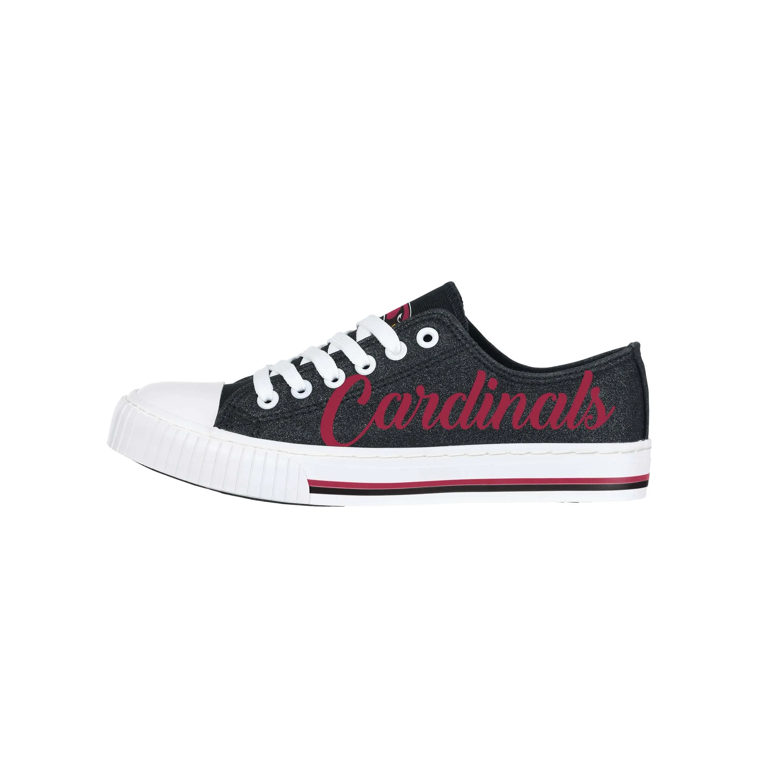 Arizona Cardinals NFL Womens Color Glitter Low Top Canvas Shoes