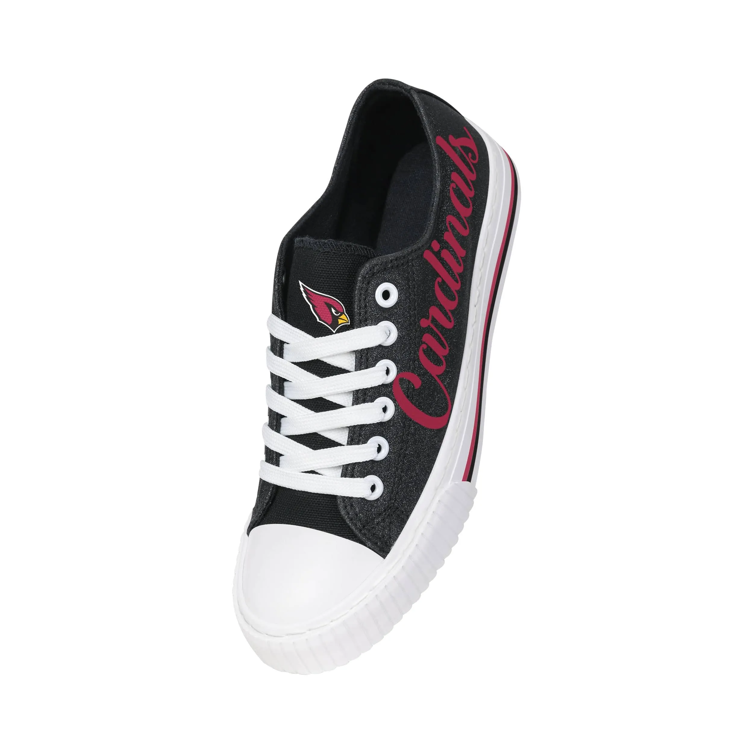 Arizona Cardinals NFL Womens Color Glitter Low Top Canvas Shoes