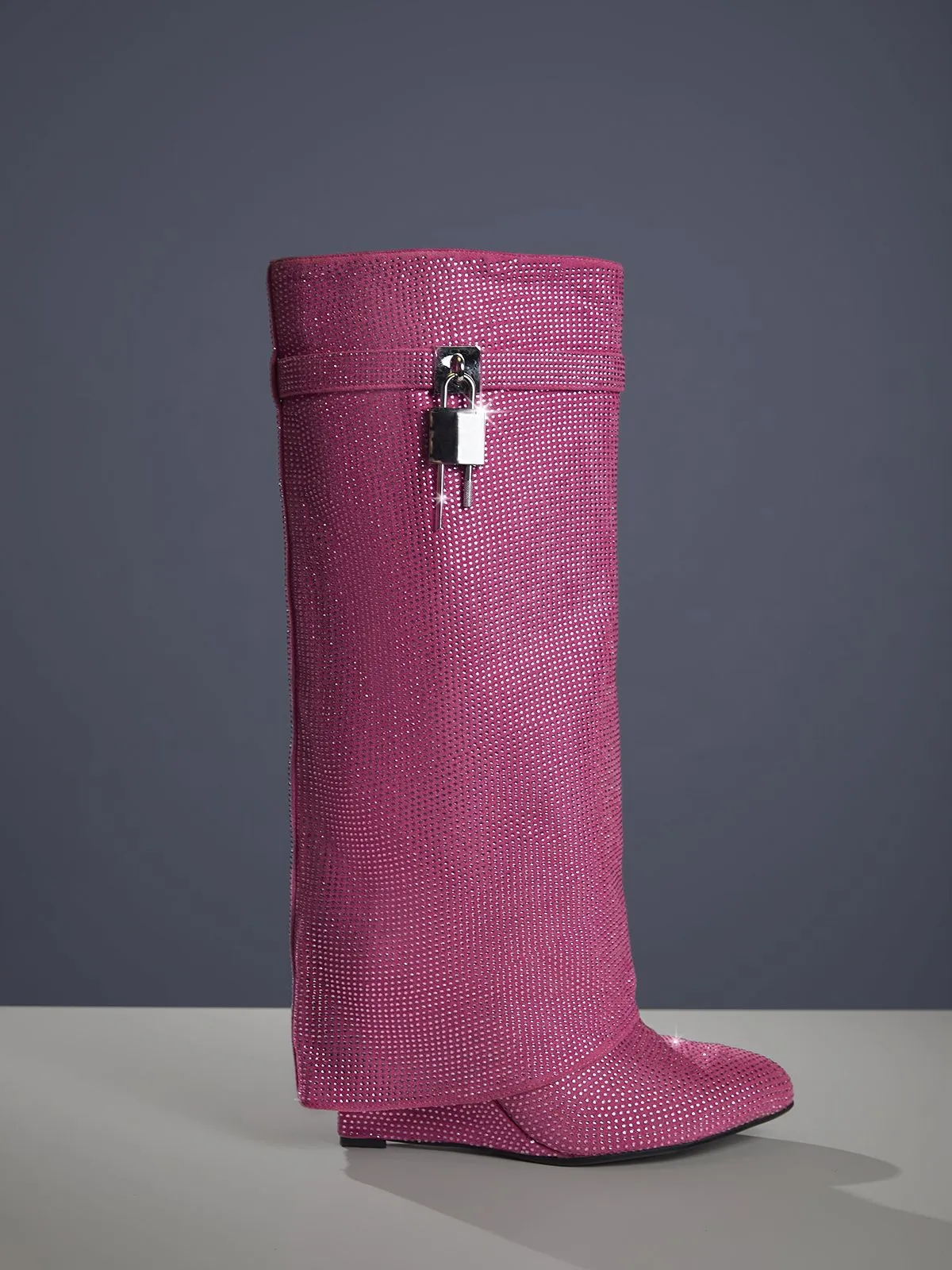 Badru Lock Glitter Crystal Boots