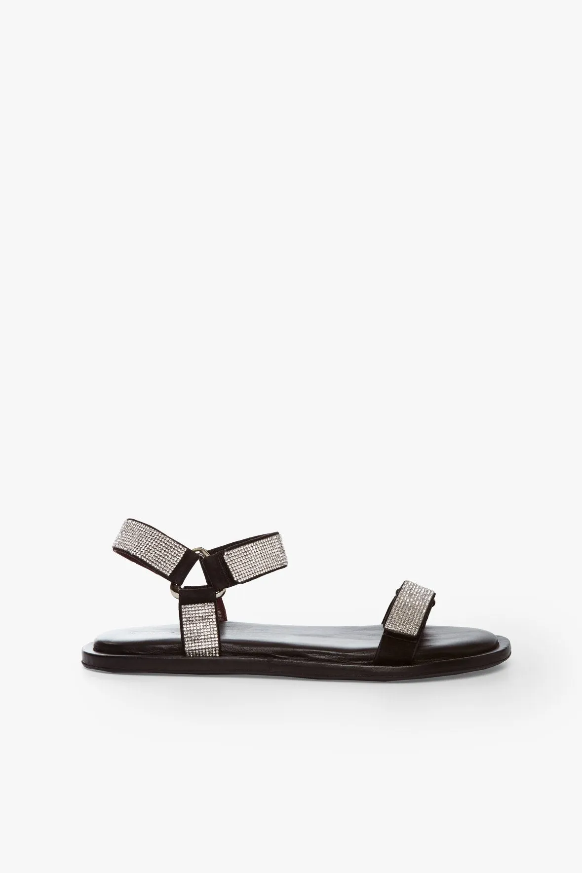 BETTY RHINESTONE SANDAL | BLACK