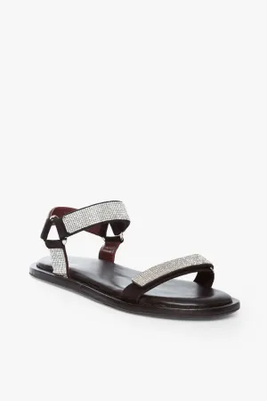 BETTY RHINESTONE SANDAL | BLACK