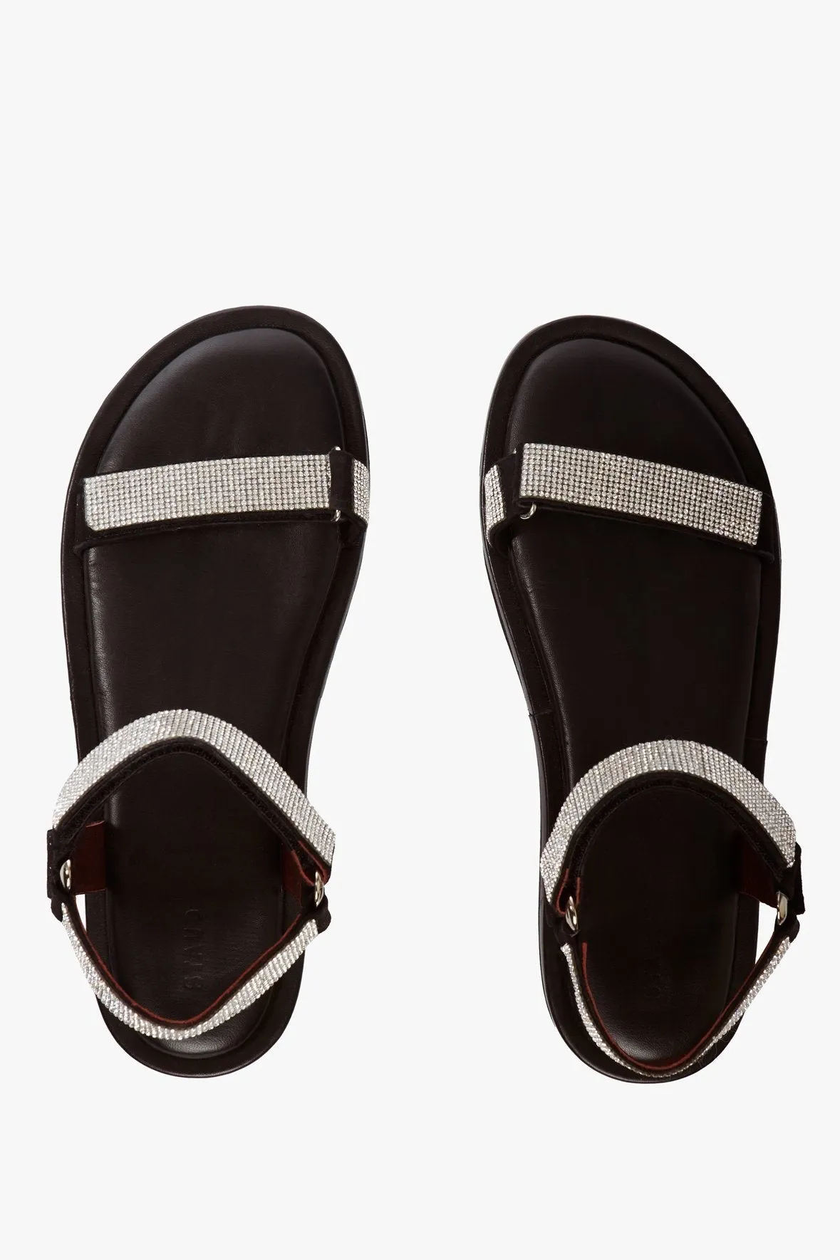 BETTY RHINESTONE SANDAL | BLACK