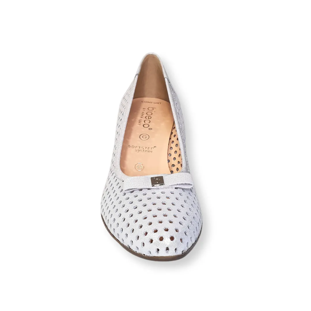 Bioeco Womens Shoe 6061 Silver Leather