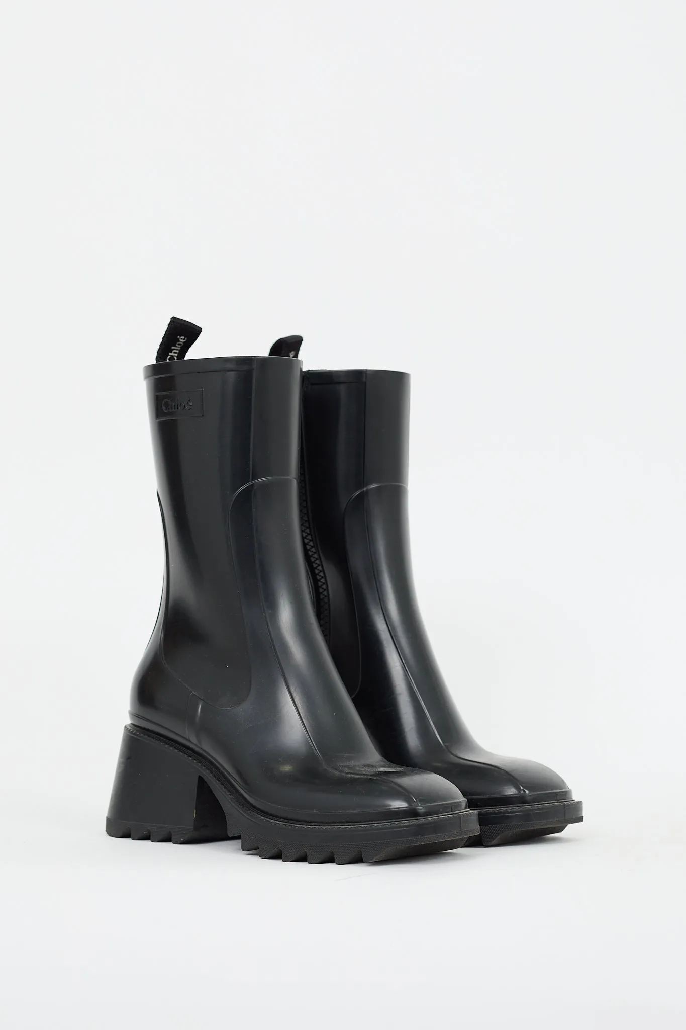 Black Rubber Betty Rain Boot