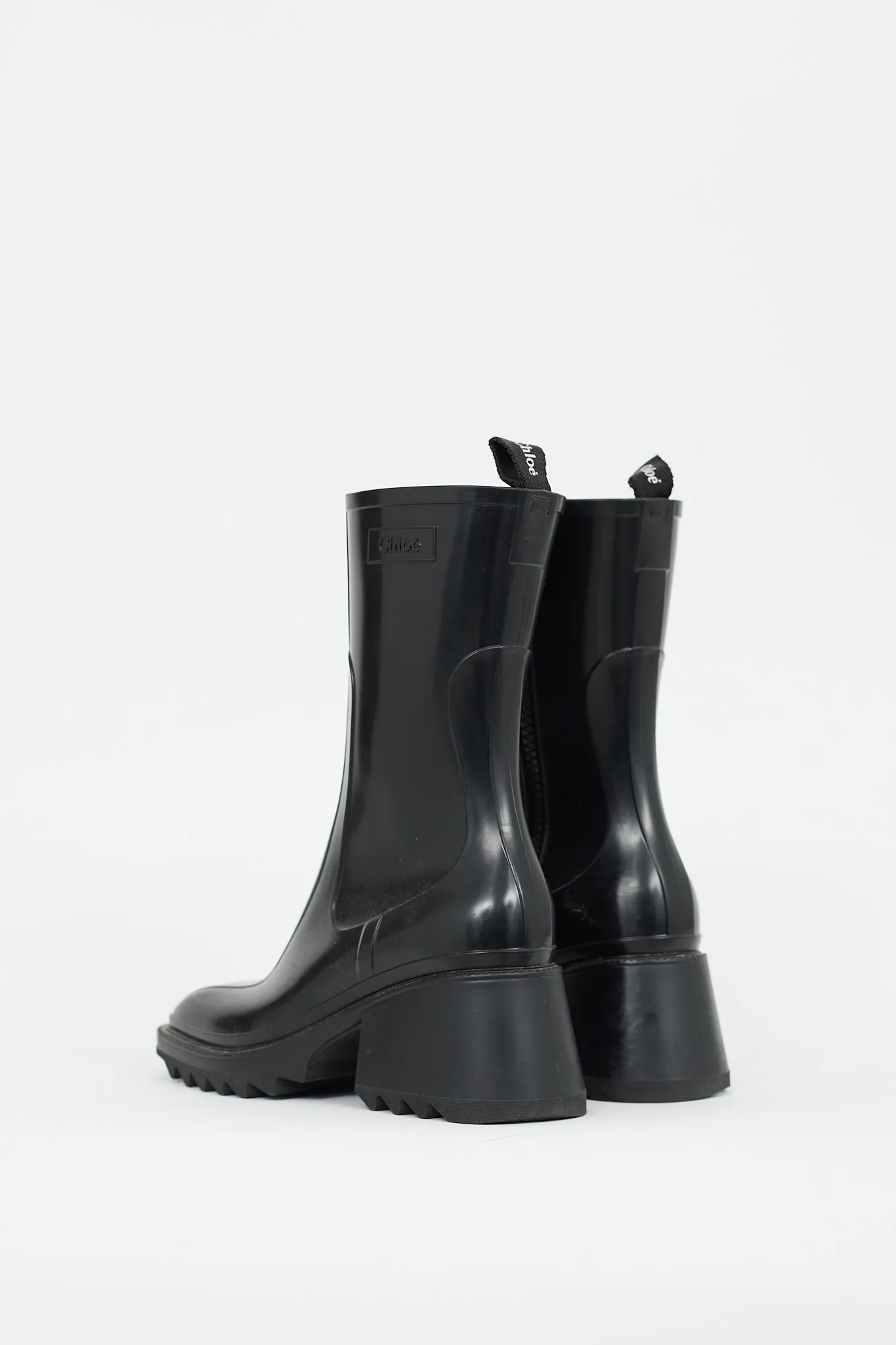 Black Rubber Betty Rain Boot