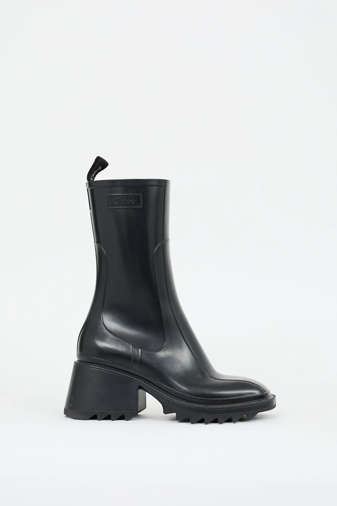 Black Rubber Betty Rain Boot