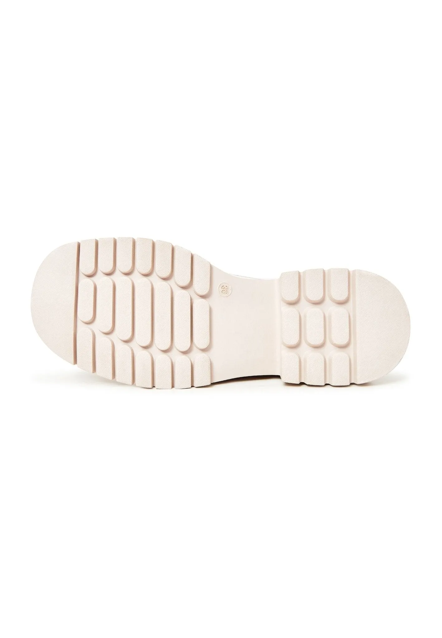 Block Heels Loafers - Beige