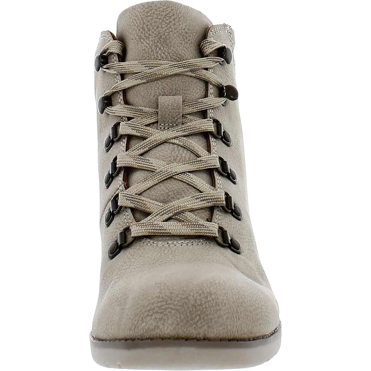 B.O.C. Womens Alder Faux Leather Block Heel Hiking Boots