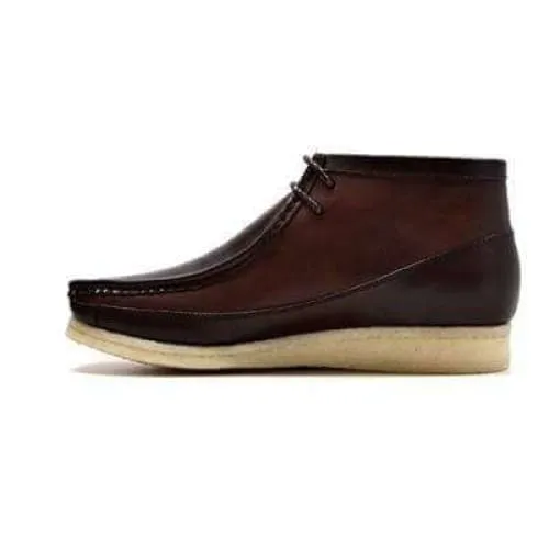British Walkers Walker 100 Wallabee Boots Men's Brown Suede and Leather