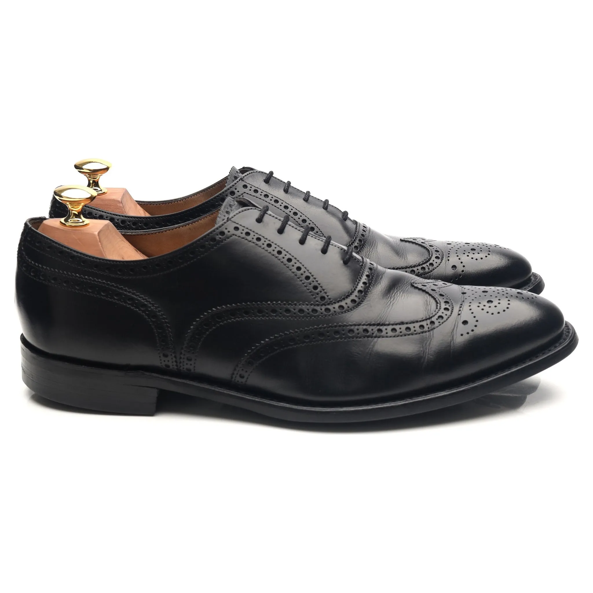 'Broad II' Black Leather Brogues UK 9.5 G
