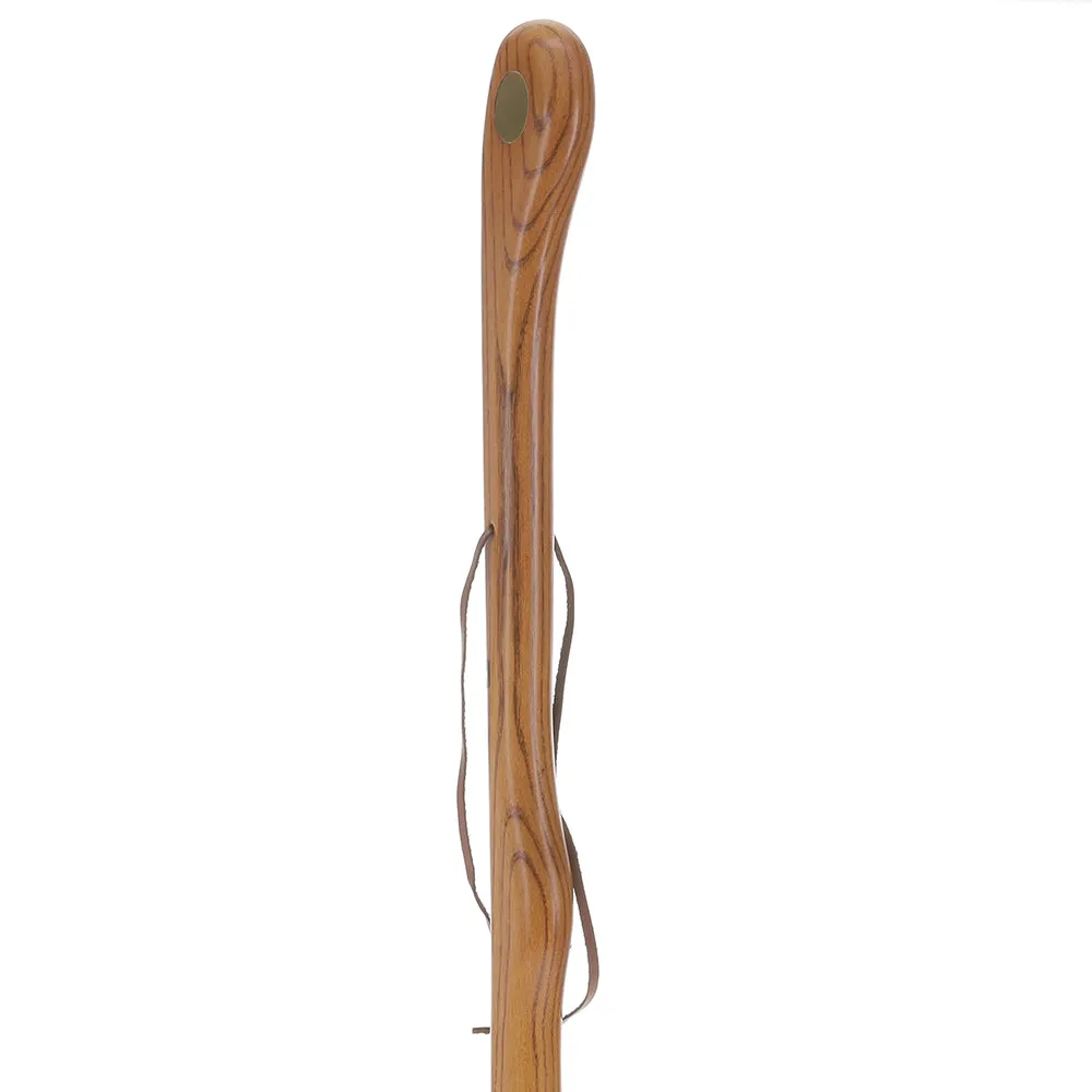 Brown Ash Riverbend Hiking Staff: Personalized Engraving Option