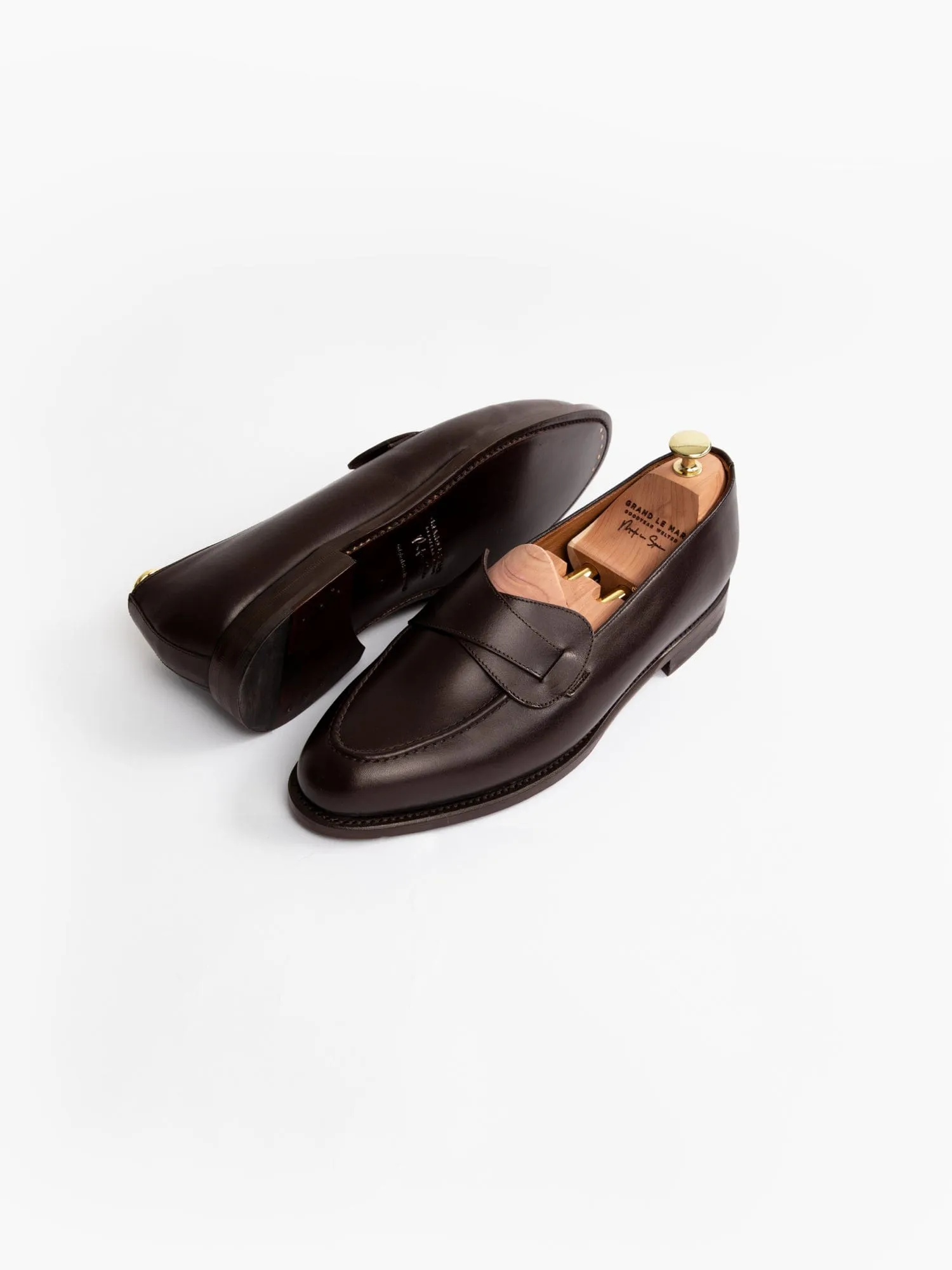 Butterfly Loafers Brown Calf Leather
