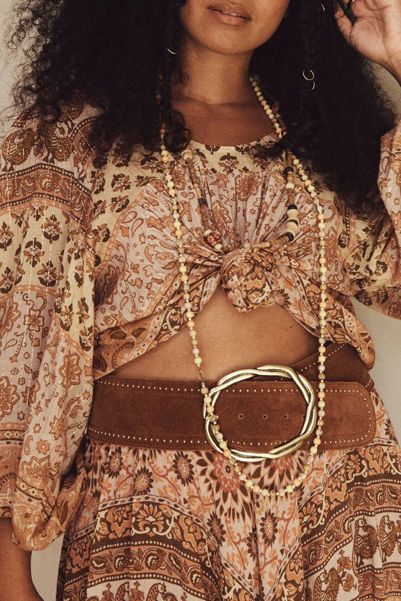 Cabana Studded Suede Belt