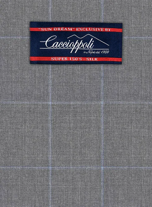 Caccioppoli Sun Dream Jappo Gray Wool Silk Jacket