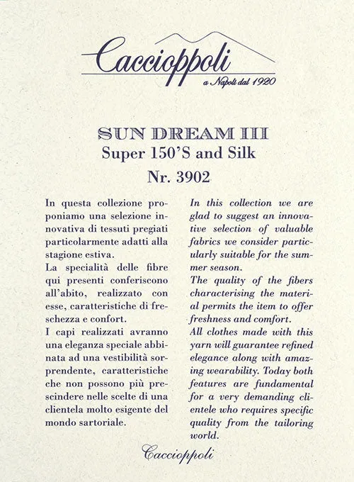 Caccioppoli Sun Dream Kara Blue Wool Silk Jacket