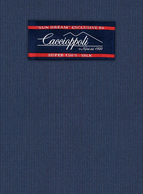 Caccioppoli Sun Dream Kara Blue Wool Silk Jacket
