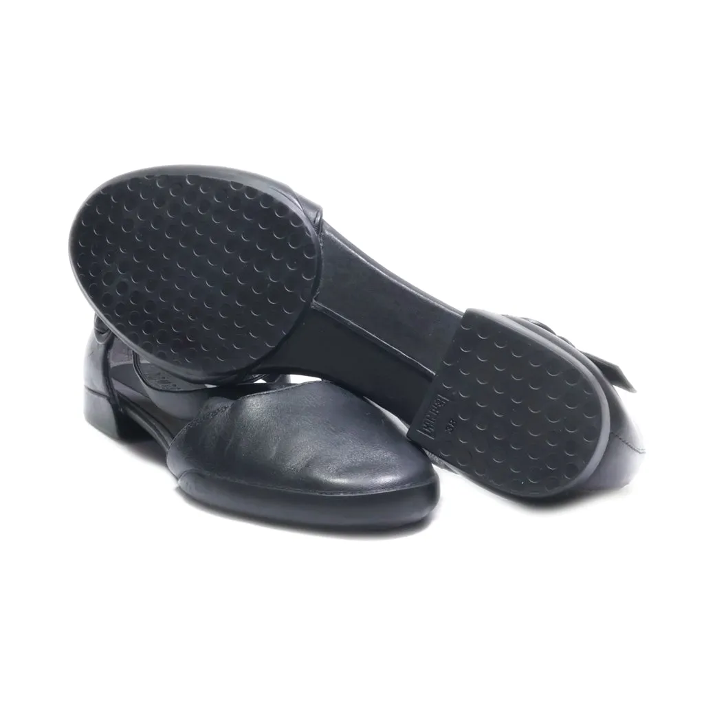Camper Flat Sandals Leather Black Colour For Women