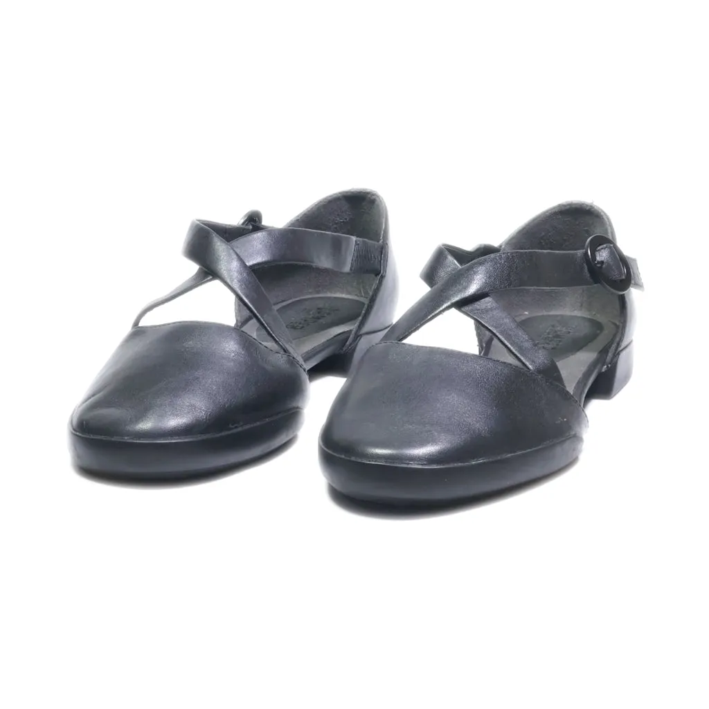 Camper Flat Sandals Leather Black Colour For Women