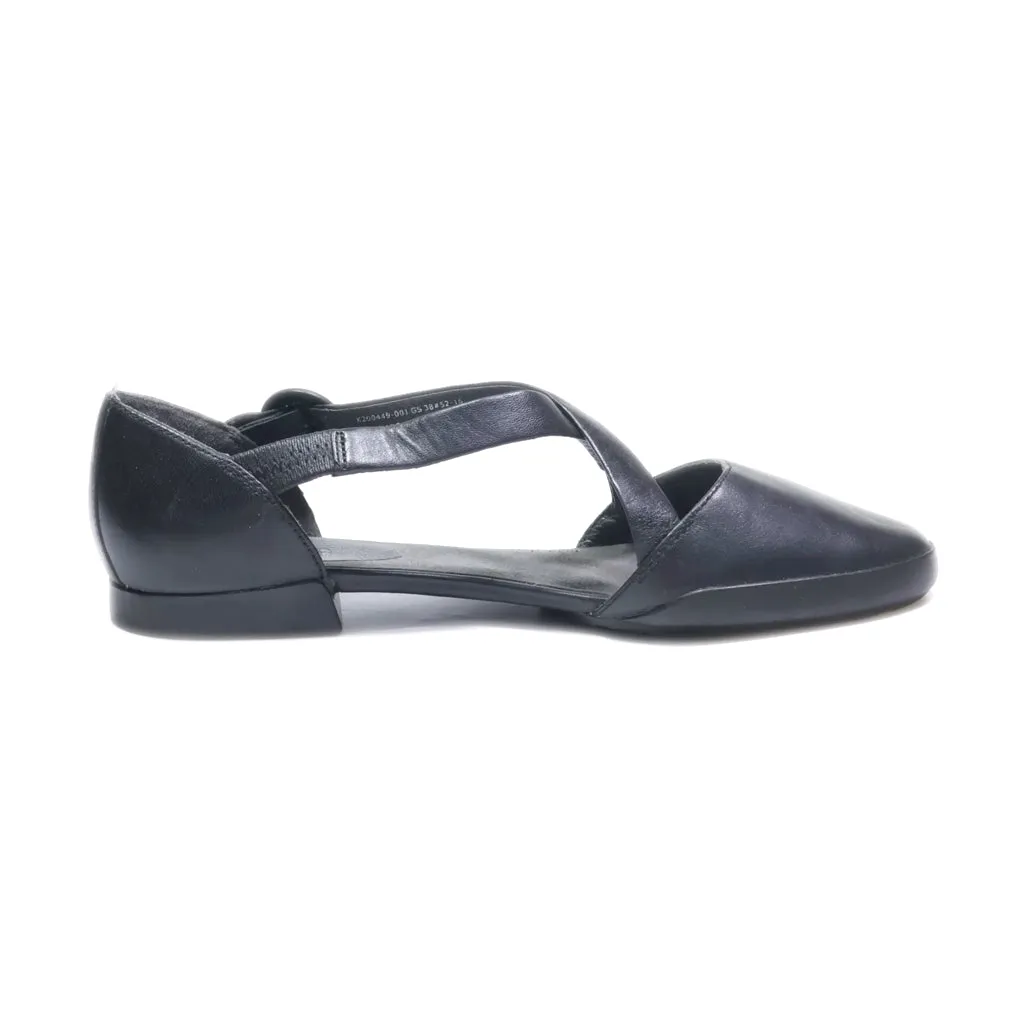 Camper Flat Sandals Leather Black Colour For Women