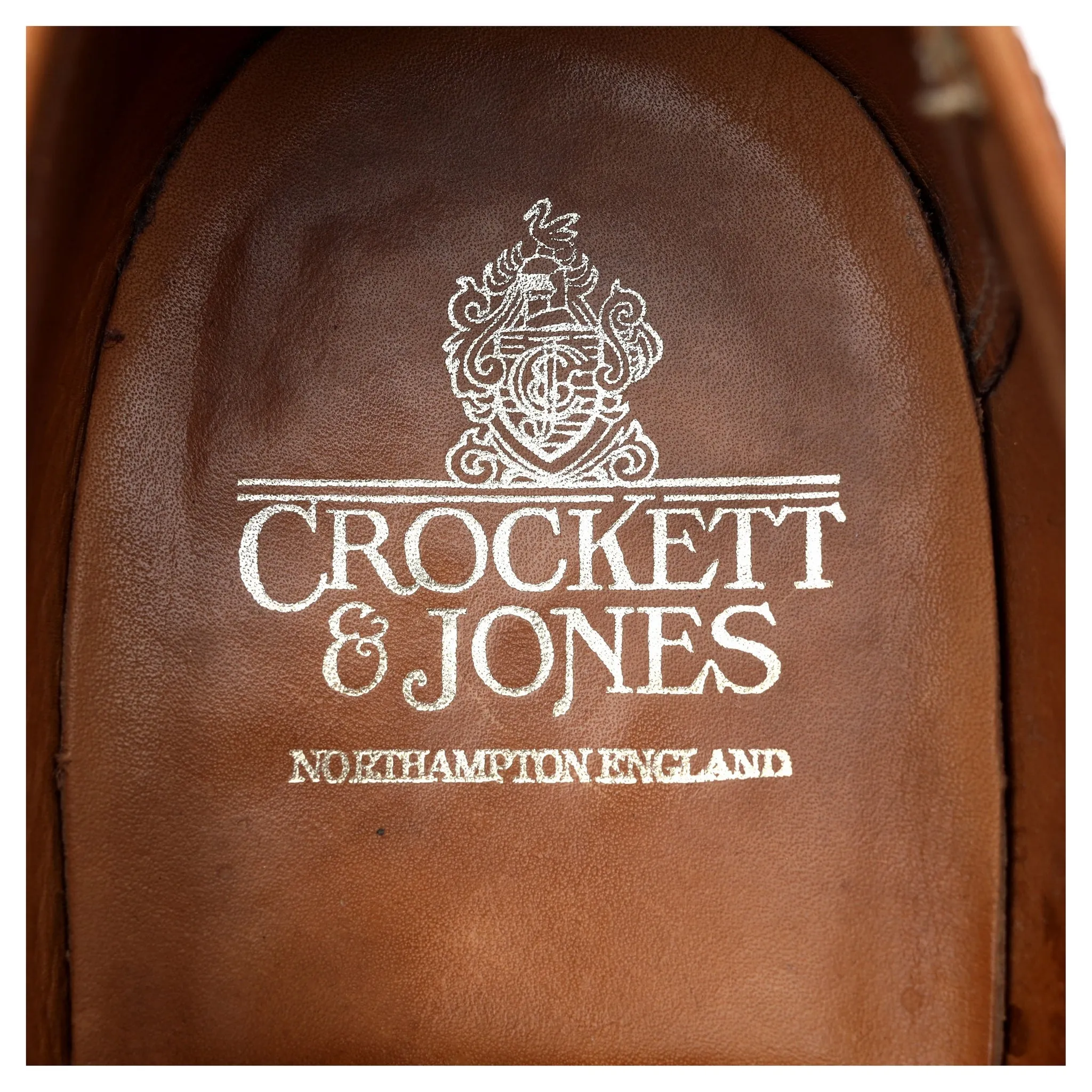 'Cardiff' Tan Brown Leather Derby Brogues UK 9.5 E