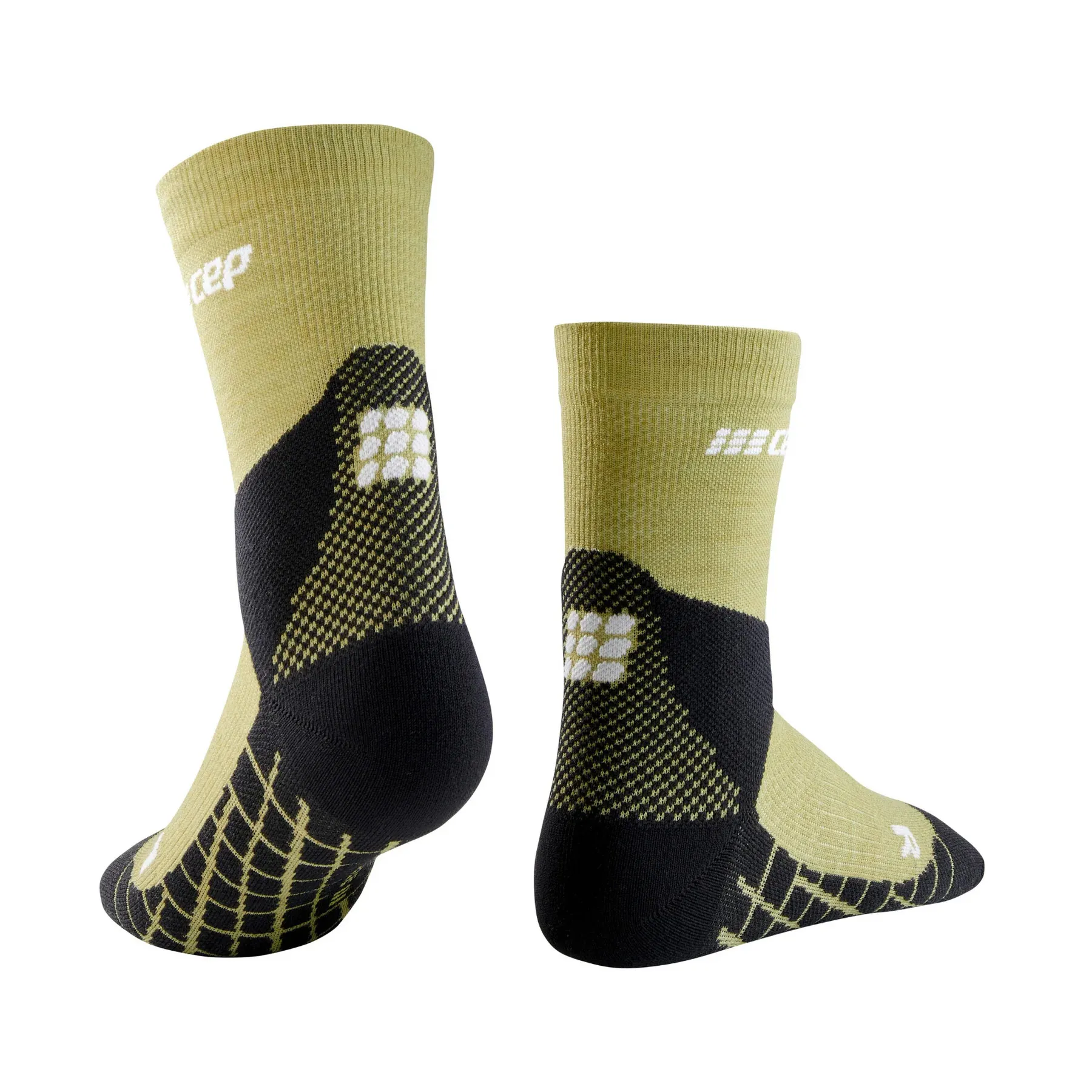 CEP Men&#x27;s Hiking Light Merino Mid Cut Compression Socks Light Olive | Buy CEP Men&#x27;s Hiking Light Merino Mid Cut Compression Socks Light Olive here | Outnorth