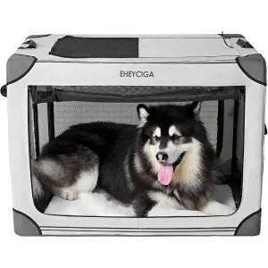 Collapsible Dog Crate 42" – Soft Portable Travel Kennel for Extra Large Dogs | Indoor & Outdoor Foldable Dog Crate