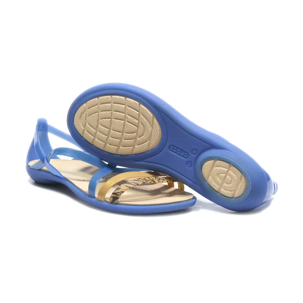 Crocs Isabella Strappy Flat Sandals Eva Blue Colour For Women