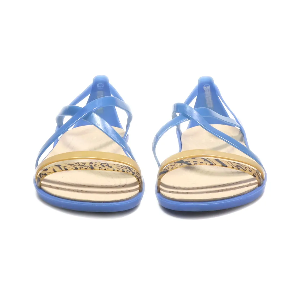 Crocs Isabella Strappy Flat Sandals Eva Blue Colour For Women