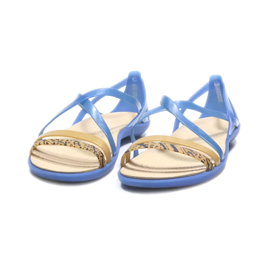 Crocs Isabella Strappy Flat Sandals Eva Blue Colour For Women