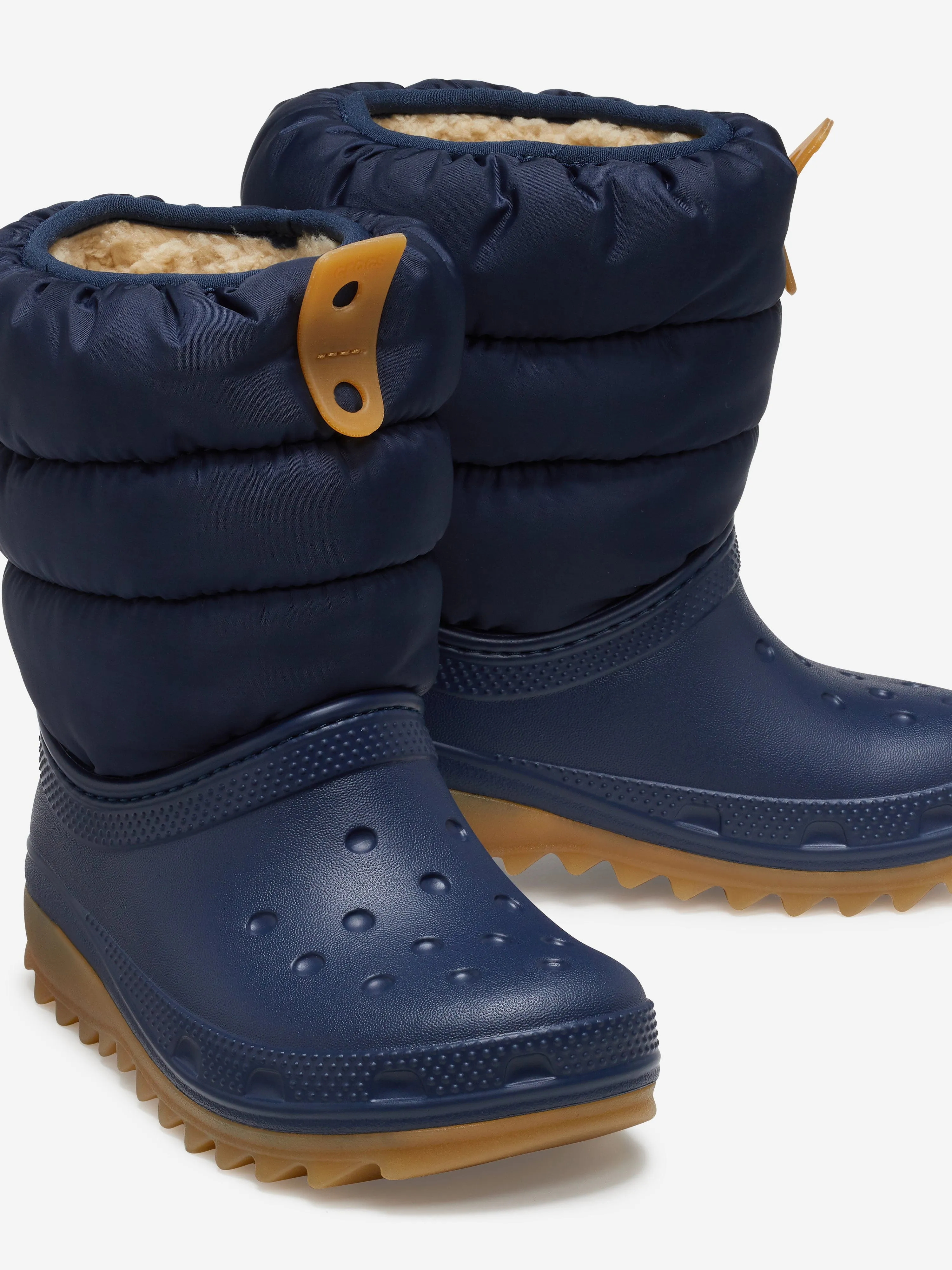 Crocs Kids Classic Neo Puff Boots in Navy