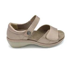 DB Elgin - Ladies Wide Fit Open Toe Summer Sandal - 2V(2E-4E) Fitting - Soft Gold