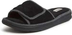 Dearfoams Men's Cooper Quilted Terry Adjustable Slide Slipper