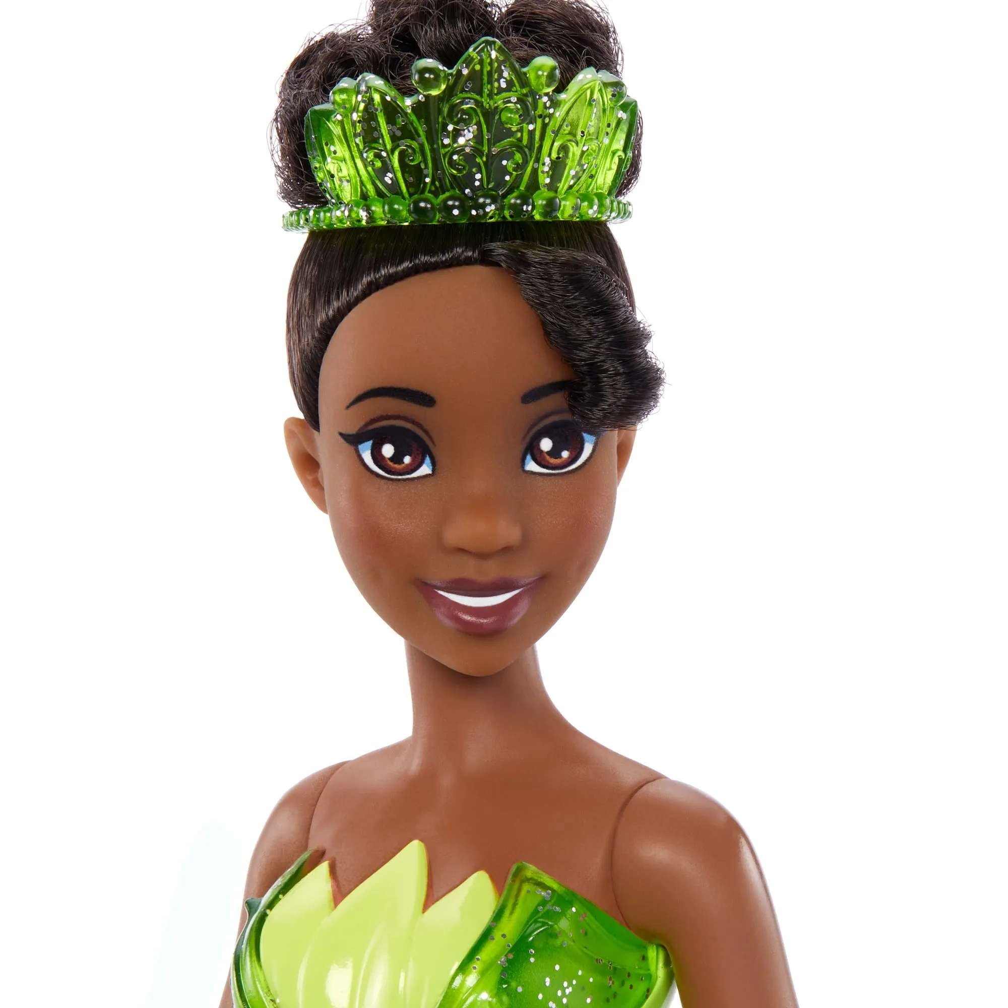 Disney Princess Tiana Posable Fashion Doll with Sparkling Clothing and Accessories for Kids Ages 3 