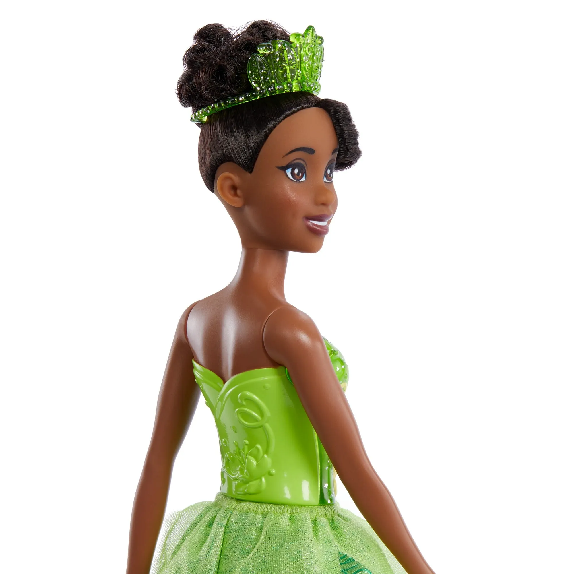 Disney Princess Tiana Posable Fashion Doll with Sparkling Clothing and Accessories for Kids Ages 3 