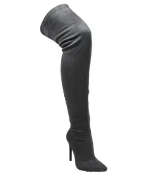 DYSON GRAY THIGH HIGH BOOT