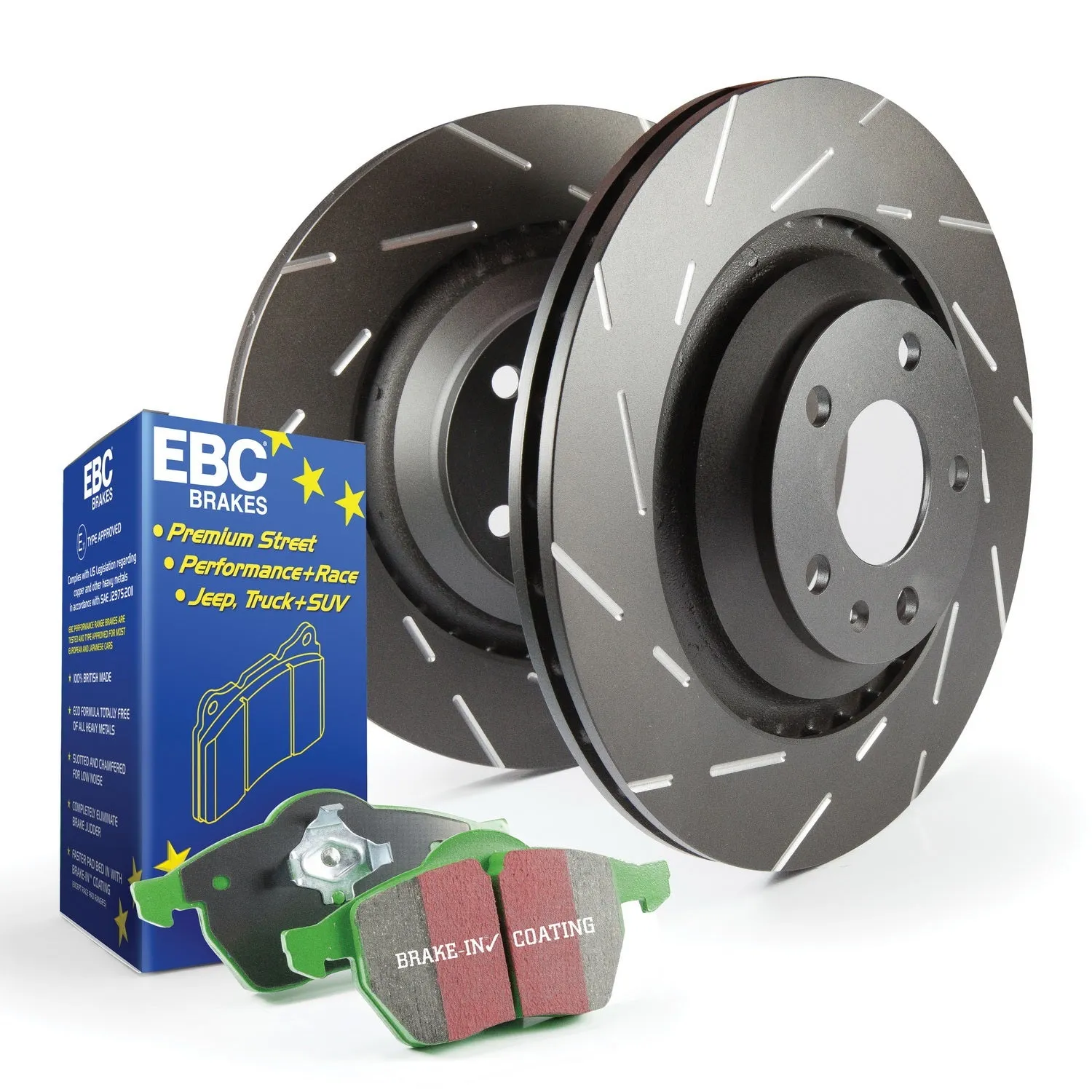 EBC Brakes S2KF1332 S2 Kits Greenstuff 2000 and USR Rotors