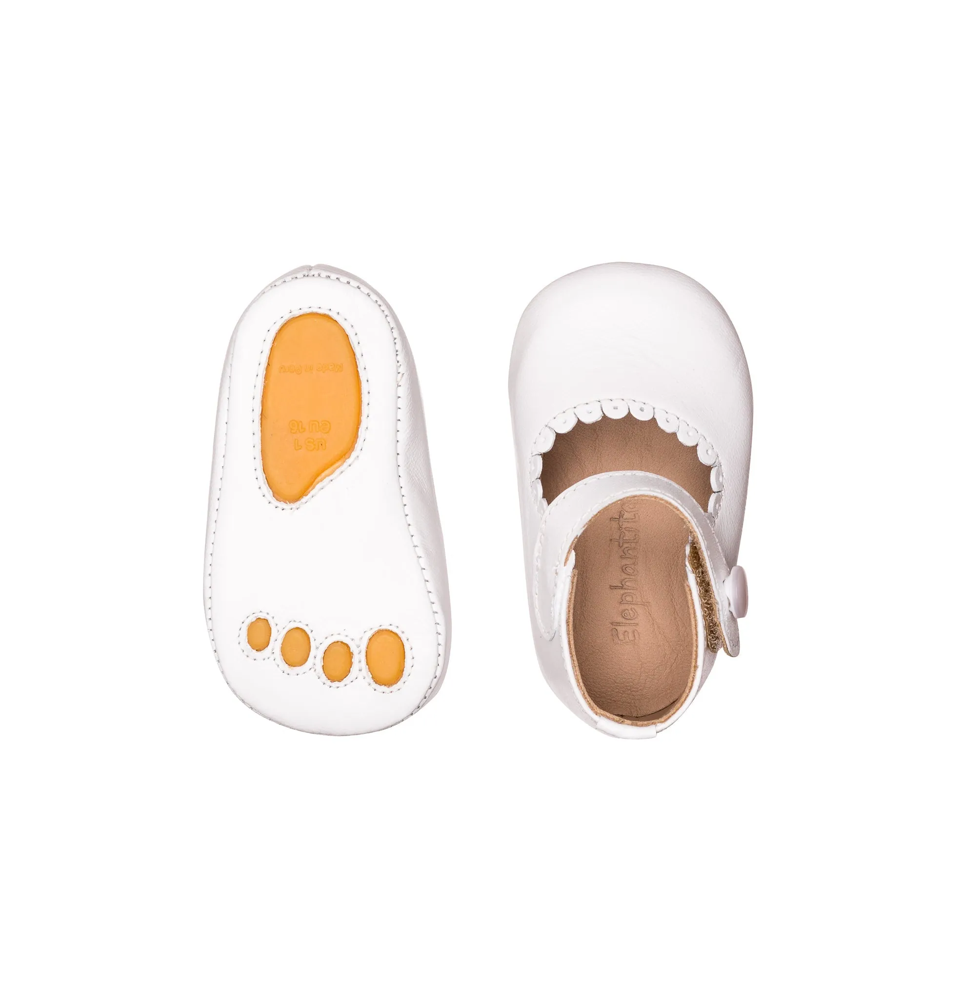 Elephantito Mary Jane for Baby - White