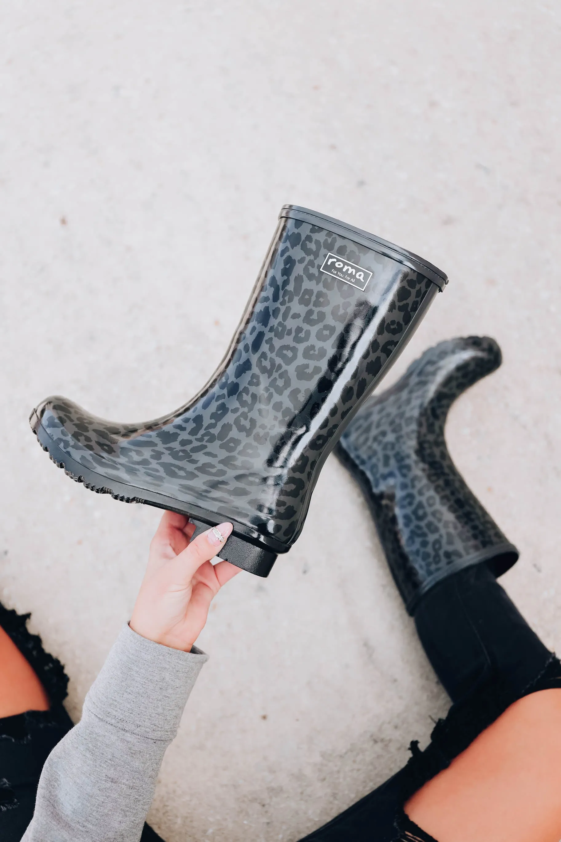Emma Mid Rain Boots by Roma - Leopard