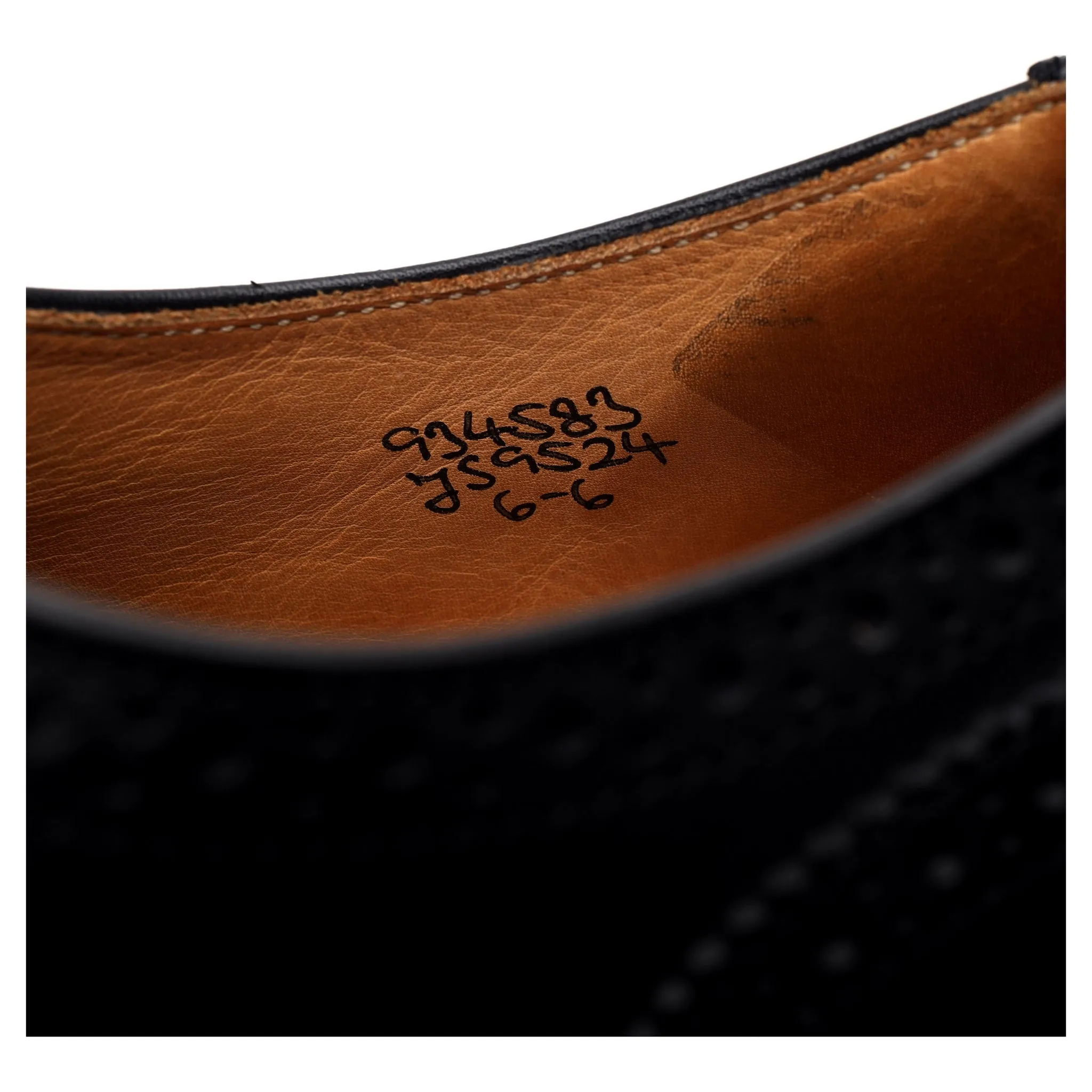 'Epsom' Black Leather Oxford Brogues UK 6