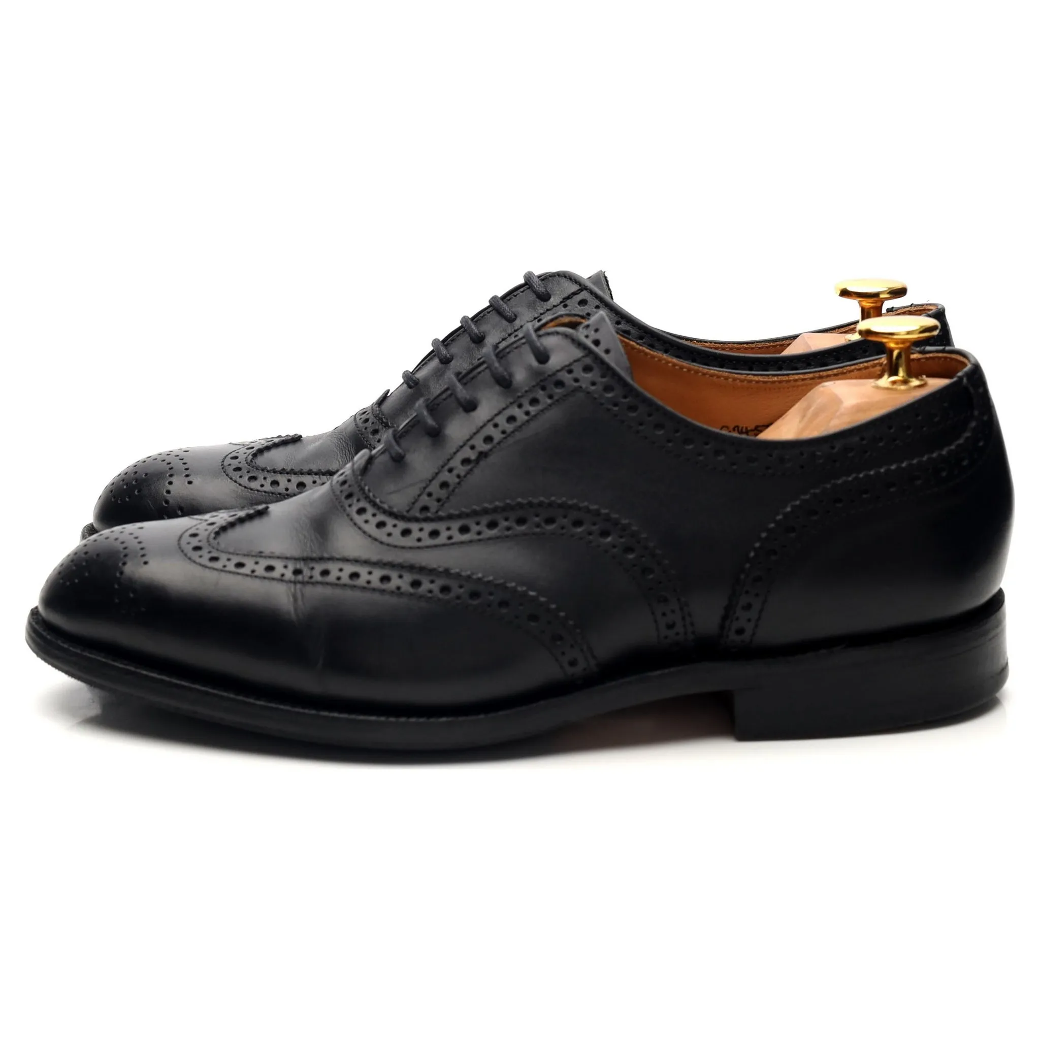 'Epsom' Black Leather Oxford Brogues UK 6